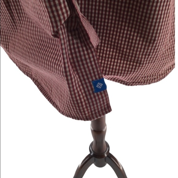Columbia Men Button-Down Red&Gray Check Shirt - Picture 4 of 11
